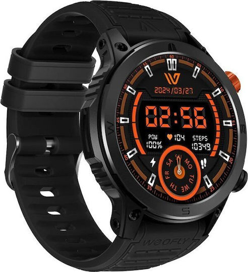 Weofly Conquer 47mm Smartwatch with Heart Rate Monitor (Black)