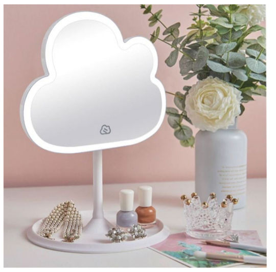 Makeup Mirror with Light 23x29cm White