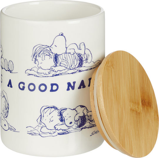 Butlers Peanuts Vase General Use with Lid made of Porcelain White 10x10x10cm Butlers Peanuts Vase General Use with Lid made of Porcelain White 10x10x10cm