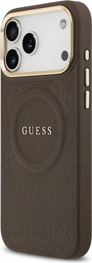 Guess Umschlag Rückseite Silikon / Kunststoff Braun (iPhone 17 Pro Max)