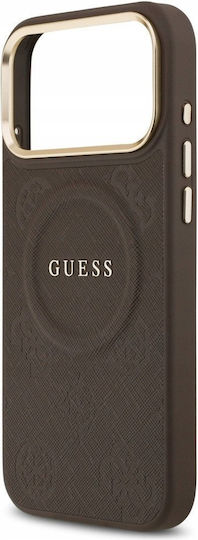 Guess Umschlag Rückseite Silikon / Kunststoff Braun (iPhone 17 Pro Max)
