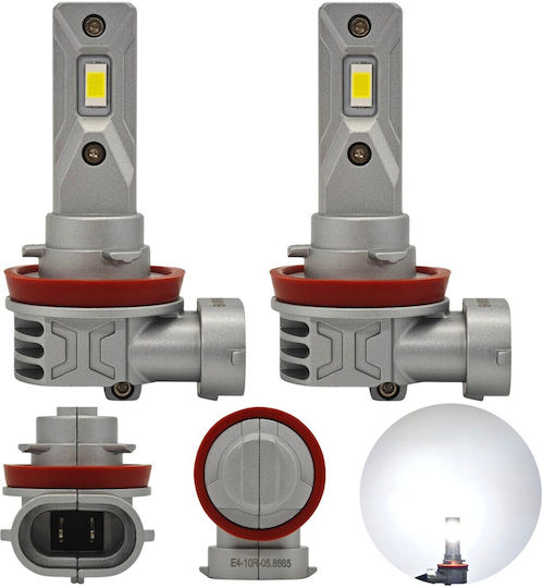 Led Bulb H9 12-24v Canbus Csp White Strong 2 Pcs New