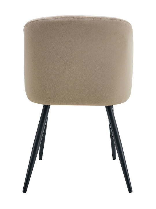 Zana Kitchen Metallic Chair Beige 51.5x58.5x49cm