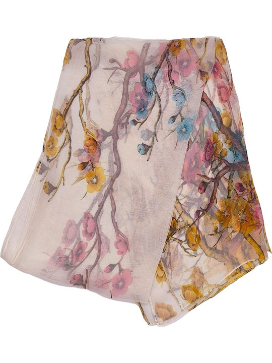 Gift-Me Women's Silk Scarf White