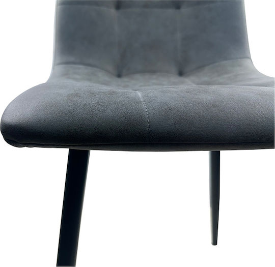 Yucatan Dining Room Artificial Leather Chair Anthracite 44x55x86cm