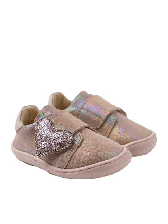 Παιδικά Sneakers Ανατομικά με Σκρατς Μπεζ