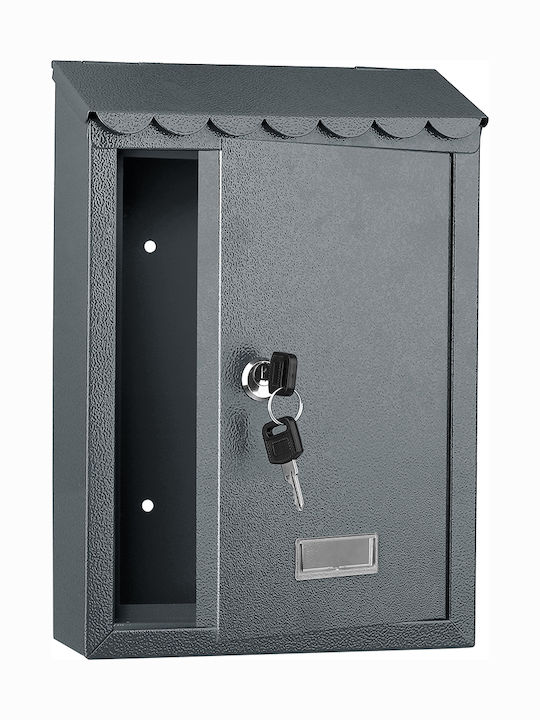 Bakaji Cutie Poștală pentru Exterior Inox în Culoarea Gri
