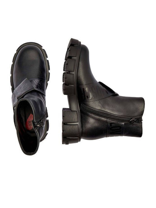 Leather Women's Ankle Boots Black