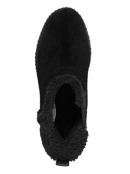 Leather Women's Ankle Boots Black