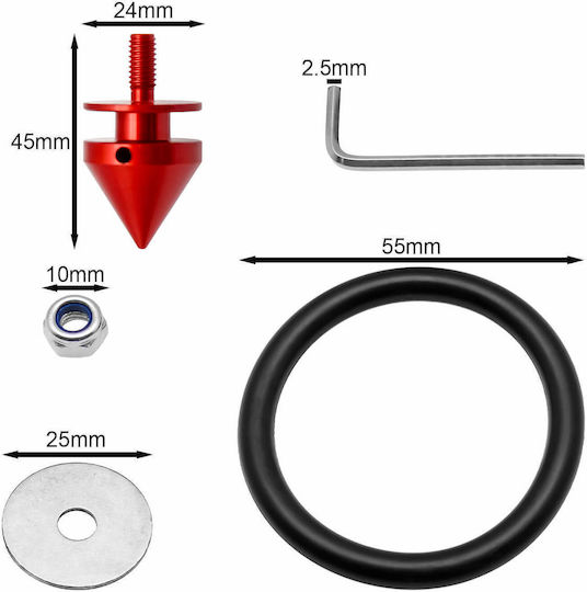 Bumper Retaining Clips Red 4 Pieces Hw-0015