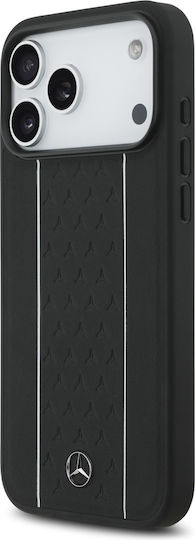 Mercedes-Benz Umschlag Rückseite Leder Schwarz (iPhone 17 Pro Max)