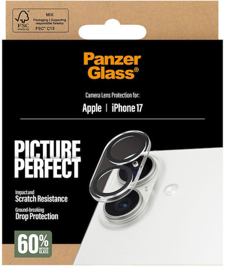 PanzerGlass PicturePerfect Camera Protection Tempered Glass Transparent for the iPhone 17