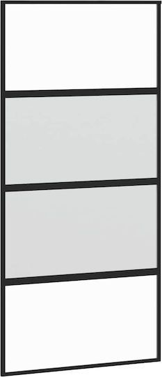 Vidaxl Σετ Συρόμενης Πόρτας Υλικό Μαύρο 102,5x205 Cm