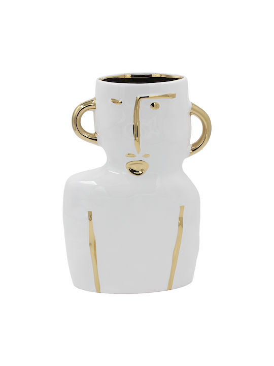 Keskor Decorative Vase White 19x8x28cm