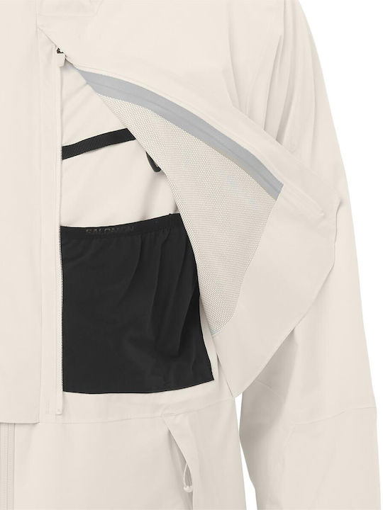 Sportjacke Wasserdicht Ecru