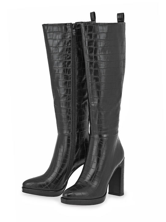 Damenstiefel mit hohem Absatz Schwarz