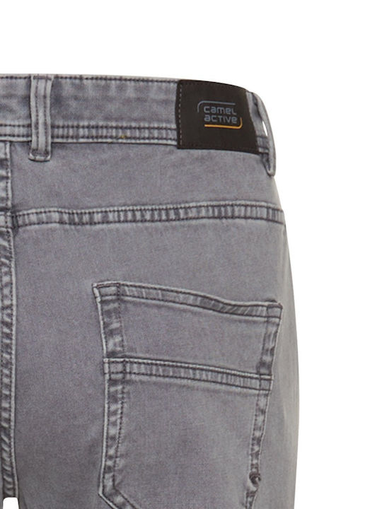 Men's Elastic Relaxed Fit Grey Trousers