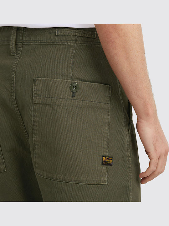 Pleated Παντελόνι Chino σε Relaxed Εφαρμογή Γκρι