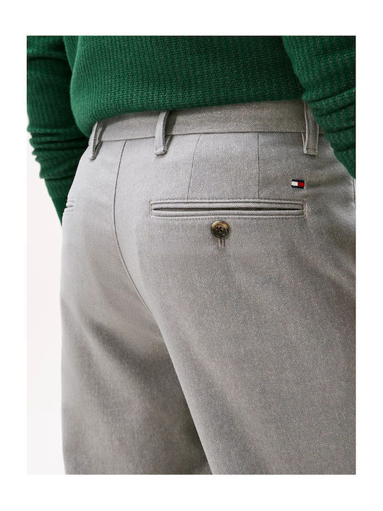 Denton Παντελόνι Chino Ελαστικό σε Ίσια Γραμμή Hydrogen Grey