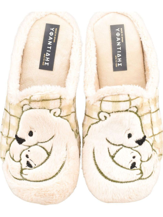 Winter Women's Slippers Beige