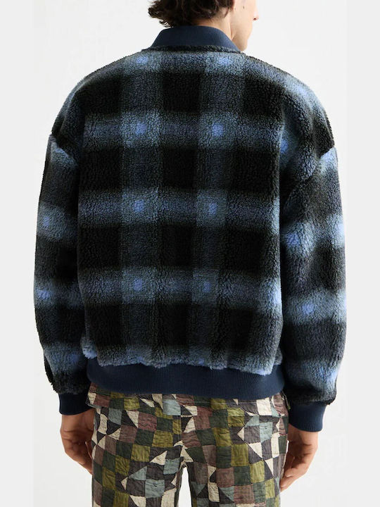 Scotch & Soda Fleece Jacket Thyme, Blue Bonnet Shadow