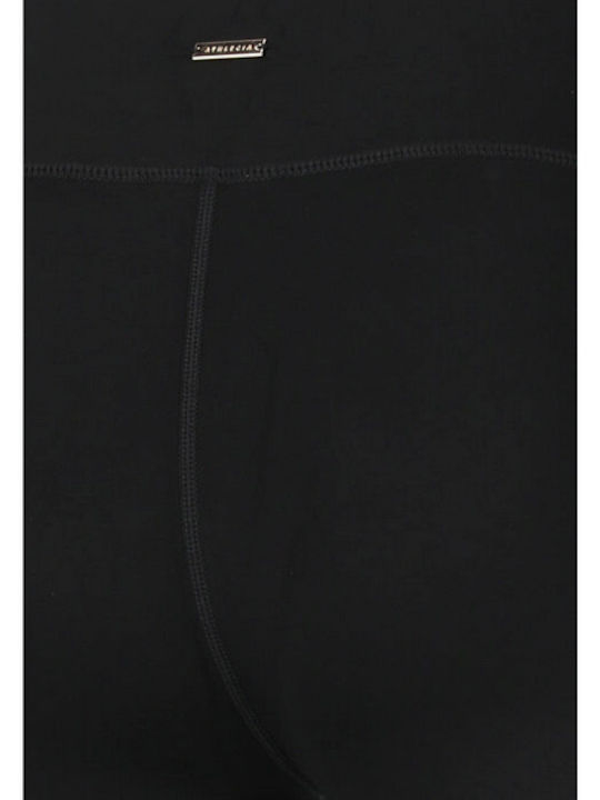 Training Damen Gekürztes Leggings Schwarz
