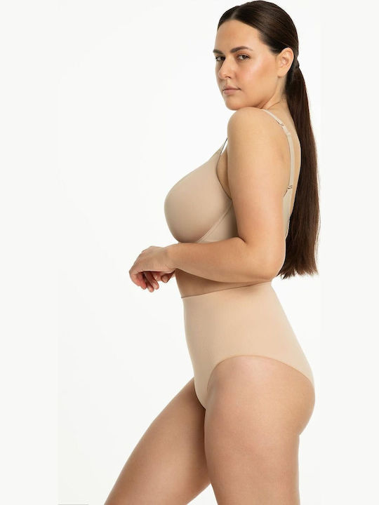 Hochtailliert Damen Slip Beige