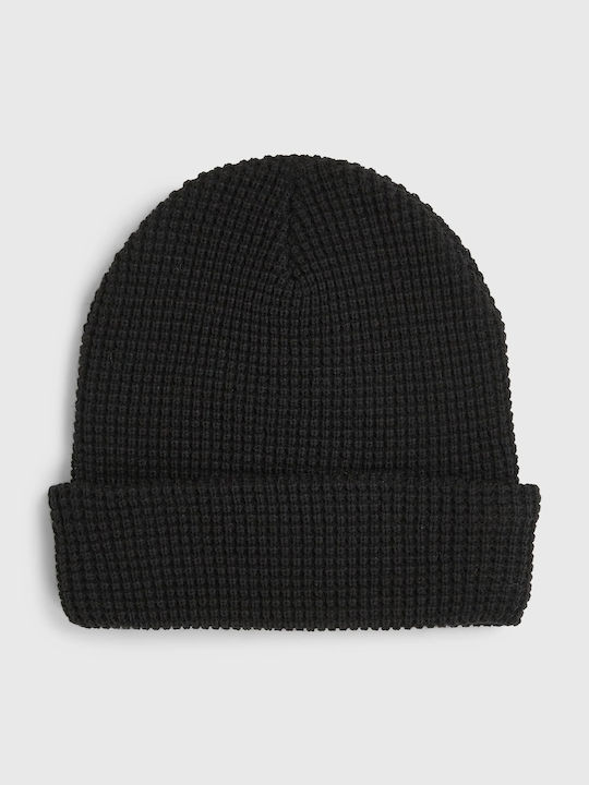 Beanie Unisex Σκούφος Πλεκτός σε Μαύρο χρώμα