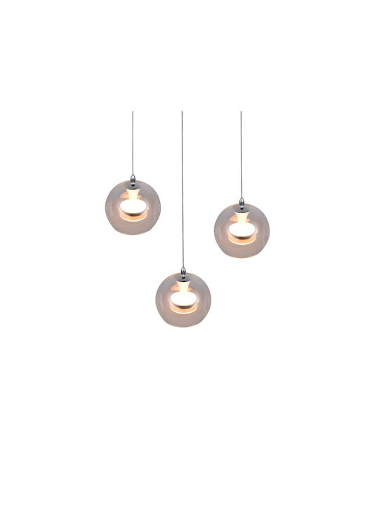 Trio Lighting Flynt Κρεμαστό Φωτιστικό Ασημί