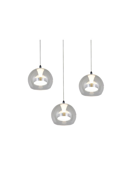 Trio Lighting Flynt Κρεμαστό Φωτιστικό Ασημί