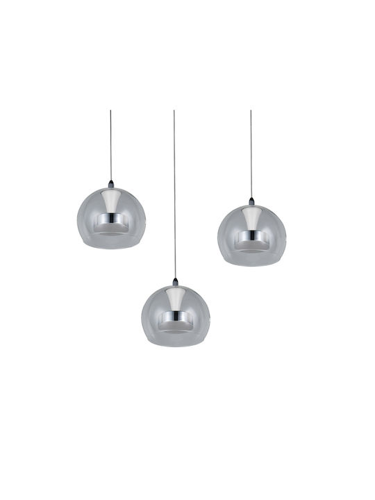 Trio Lighting Flynt Κρεμαστό Φωτιστικό Ασημί