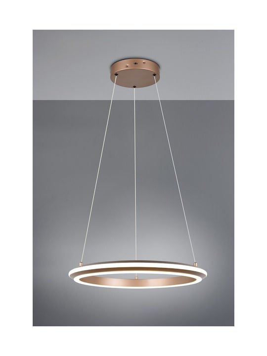 Trio Lighting Amador Κρεμαστό Φωτιστικό Καφέ