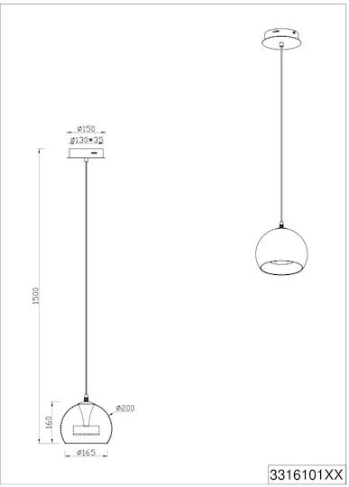 Trio Lighting Flynt Κρεμαστό Φωτιστικό Ασημί Trio Lighting Flynt Κρεμαστό Φωτιστικό Ασημί