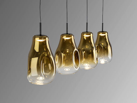 Aledis Adjustable Pendant Light Black LED with Warm White Light 86x26x13cm