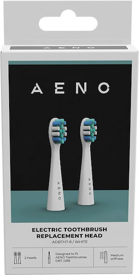 Κεφαλές Οδοντόβουρτσας Aeno Adbth7-8 Db7/db8 2 Τεμάχια Ένδειξη Αντικατάστασης Λευκό