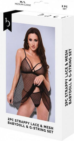 Сет Прозрачен Babydoll Стринг