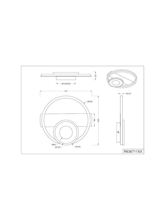 Trio Lighting Πλαφονιέρα LED Trio Lighting Πλαφονιέρα LED