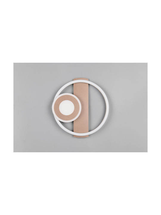 Trio Lighting Πλαφονιέρα Οροφής Καφέ με Ενσωματωμένο LED