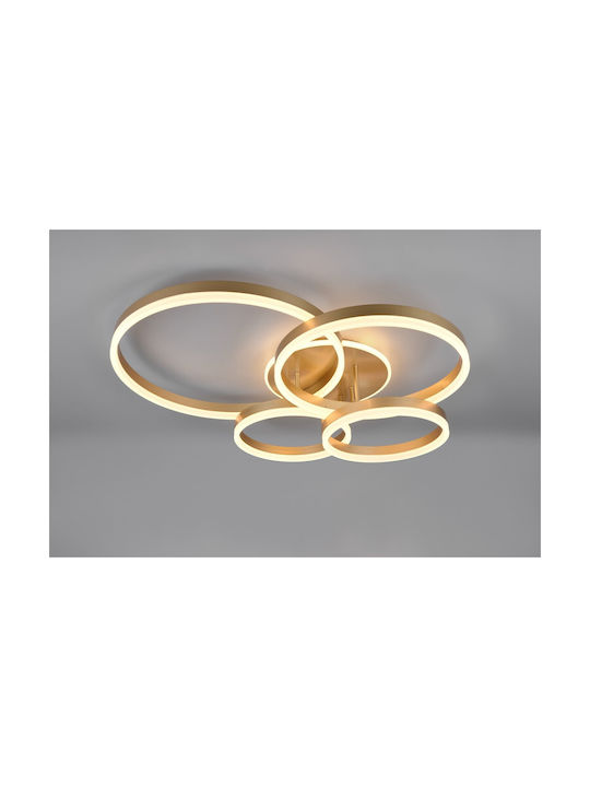 Trio Lighting Drake Plafonieră de Tavan Aurie