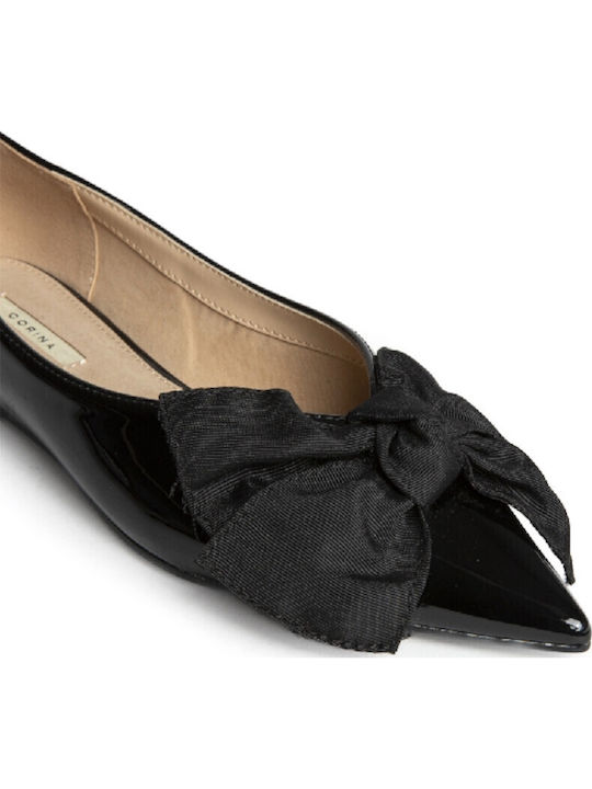 Synthetic Leather Ballerinas Black