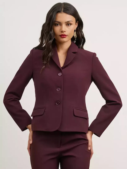 Desiree Lang Damen Mittellang Blazer Brown