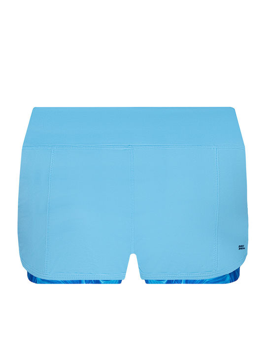 Pantaloni Scurți Pentru Femei Tenis Bidi Badu Chidera Tech 2 In 1 Albastru Deschis