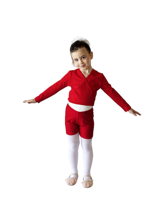 Kokoracostume Kinder-Tanzbekleidung Strickjacke Cruza Rot