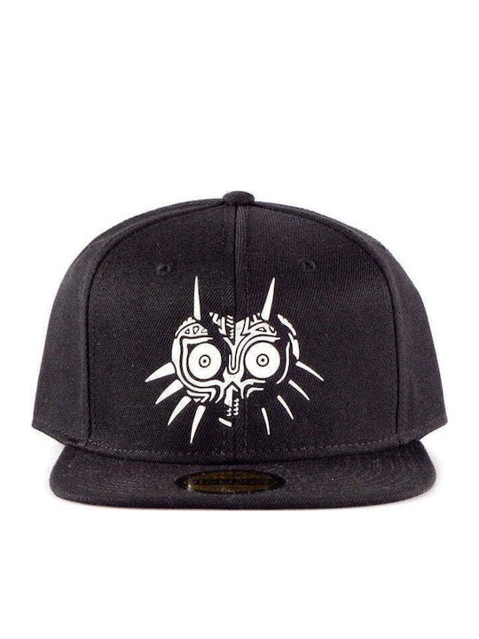 Legend Zelda Snapback Kappe Weiß Majora's Maske Einfarbig