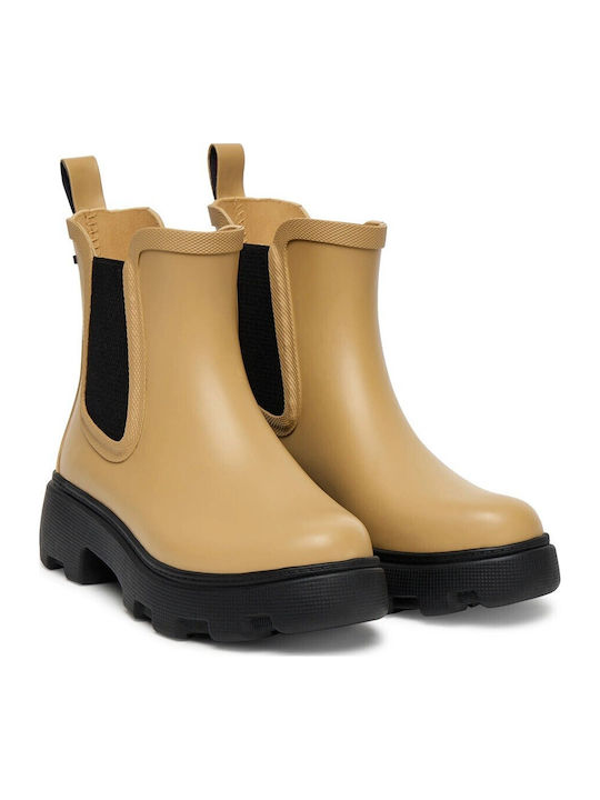 Damen Gummistiefel Beige