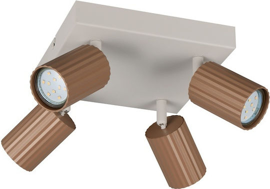 Trio Lighting Soka Σποτ σε Καφέ Χρώμα