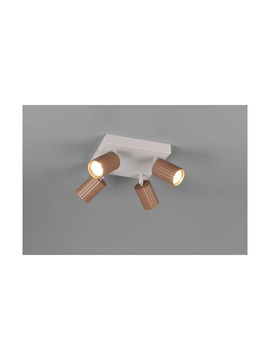 Trio Lighting Soka Σποτ σε Καφέ Χρώμα