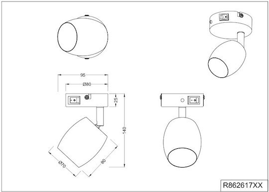 Trio Lighting Σποτ σε Ασημί Χρώμα