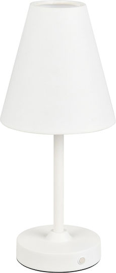 Trio Lighting Metal Table Lamp LED with White Shade and Base