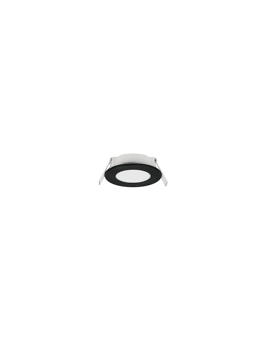 Trio Lighting Himal Πλαστικό Χωνευτό Σποτ με Ενσωματωμένο LED και Φυσικό Λευκό Φως Μαύρο 1τμχ
